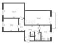 3-комн. квартира, 63.6 м&sup2;