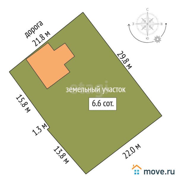 земельный участок, 6.57 сотки