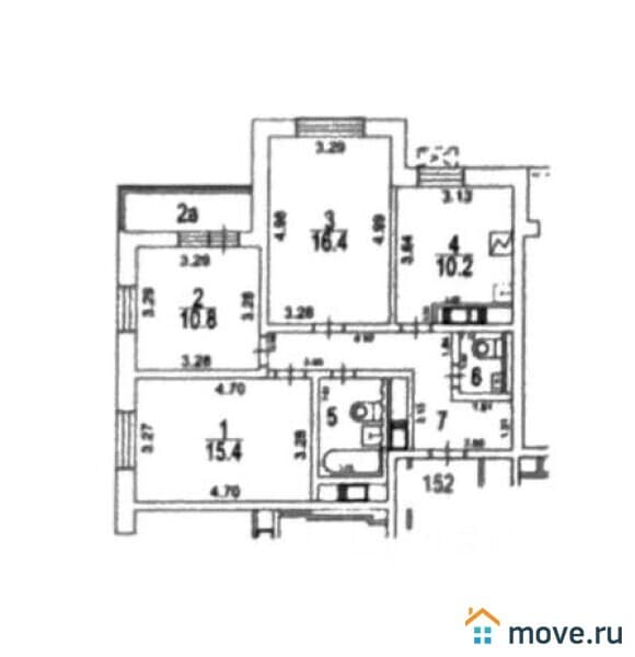 3-комн. квартира, 72 м&sup2;