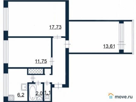 Аренда 3-комнатной квартиры, 60.2 м&sup2;, Санкт-Петербург, бульвар Серебристый, 26