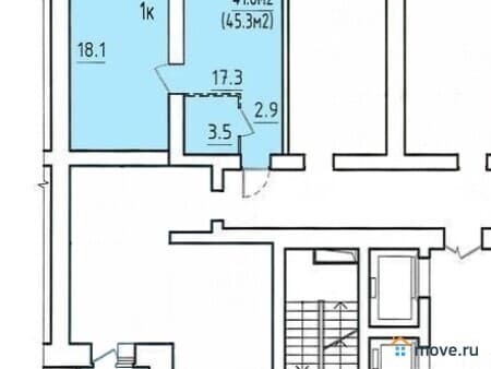 Продам 1-комнатную квартиру, 45.3 м&sup2;, Вологда, улица Гагарина, д 80а к 1