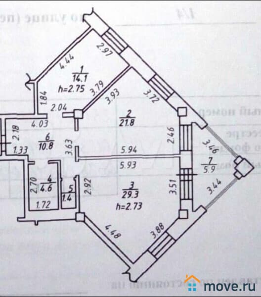 3-комн. квартира, 88 м&sup2;