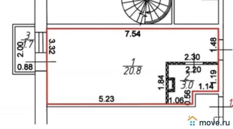 1-комн. квартира, 23.8 м&sup2;