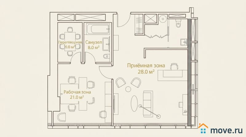 офис, 86.4 м&sup2;