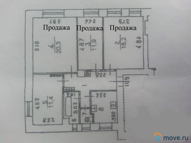 комната, 11.9 м&sup2;