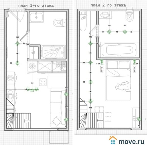 2-комн. апартаменты, 36 м&sup2;