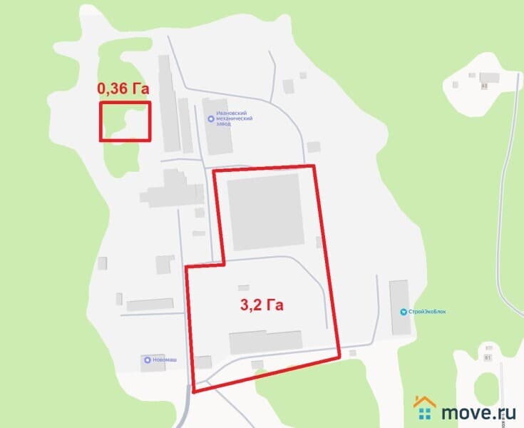 земля промышленного назначения, 36 соток