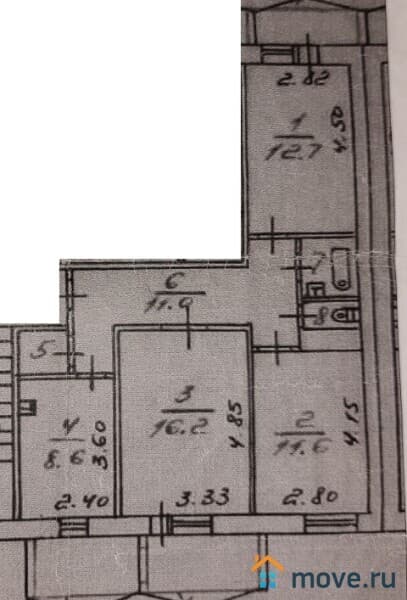 3-комн. квартира, 66 м²