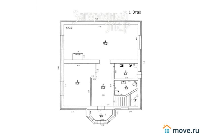 коттедж, 222 м², 15 соток