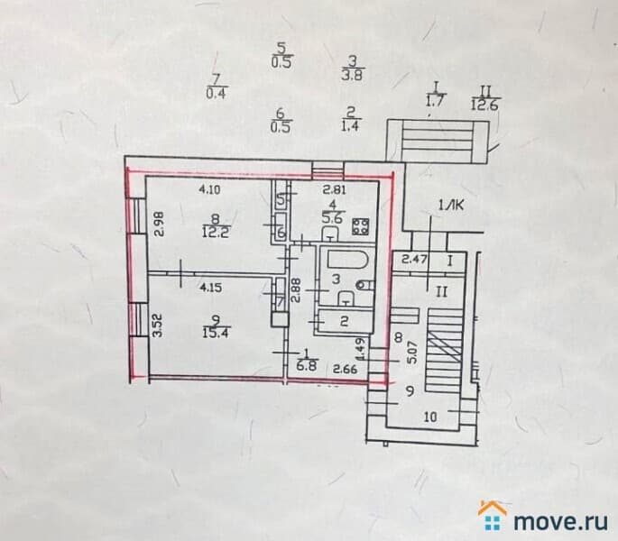 2-комн. квартира, 46.6 м²