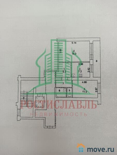 2-комн. квартира, 47.9 м²