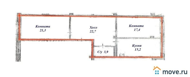 2-комн. квартира, 80.5 м²