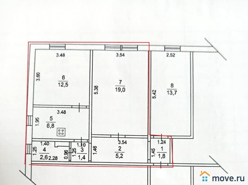 комната, 31.5 м²