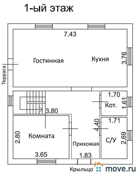 дом, 125 м², 6 соток