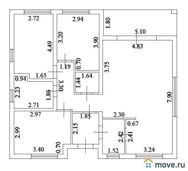 коттедж, 101 м², 6 соток