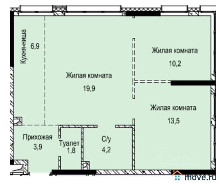 3-комн. квартира