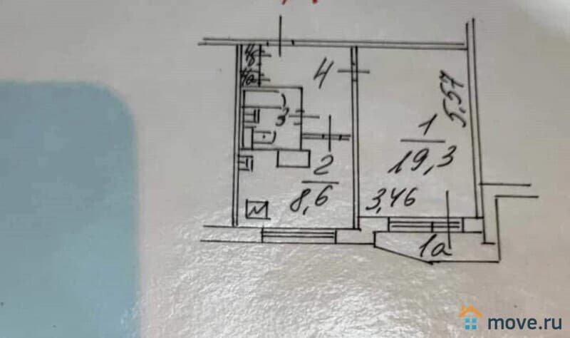 1-комн. квартира, 39 м²