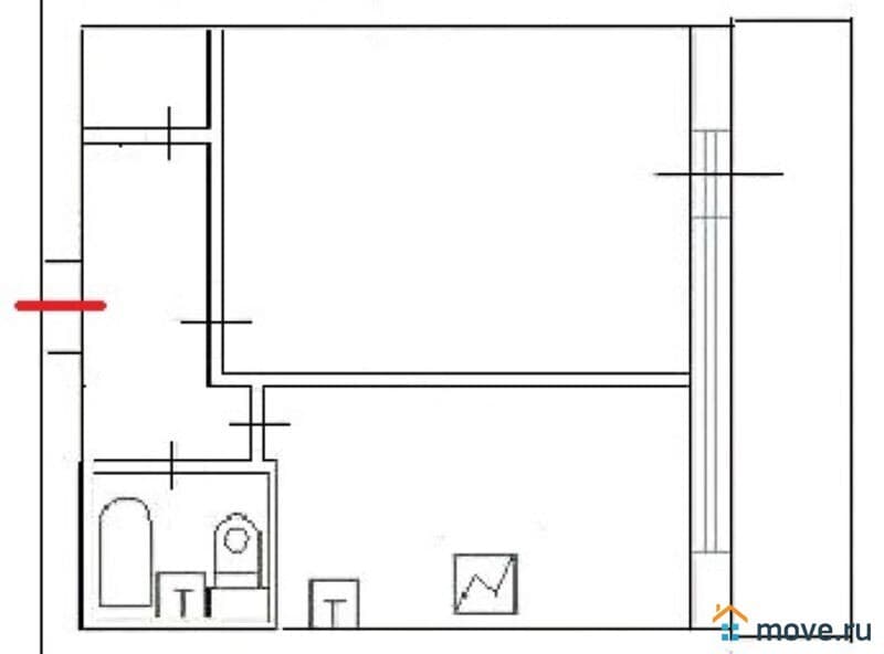 1-комн. квартира, 39 м²