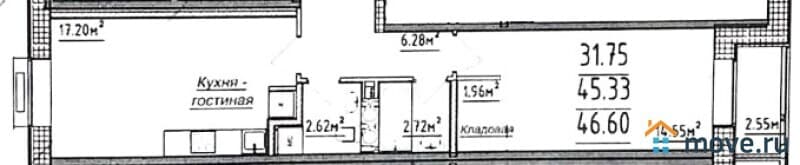 2-комн. квартира, 47 м²