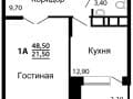 Продаю однокомнатную квартиру, 48.3 м², 67 км за МКАД, этаж 4 из 9. Фото 8