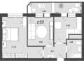 2-комн. квартира, 43 м&sup2;
