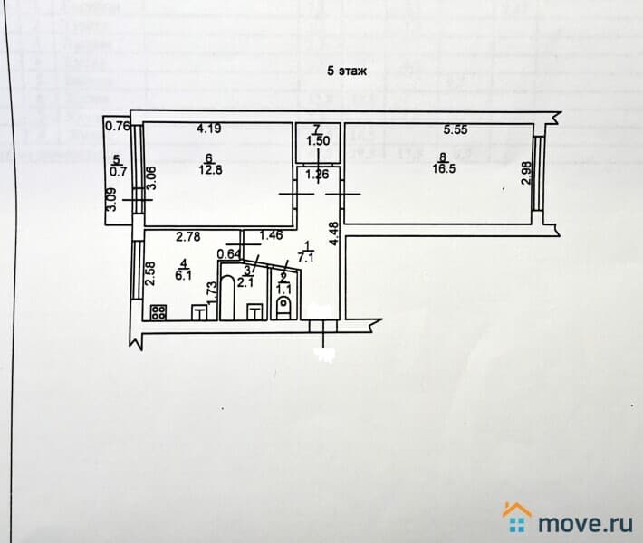 2-комн. квартира, 47.2 м&sup2;
